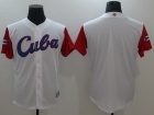 Custom Men's Cuba Baseball Majestic White 2017 World Baseball Classic Replica Team Jersey