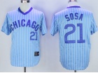 Chicago Cubs #21 Sammy Sosa Blue 1984 Turn Back The Clock Jersey