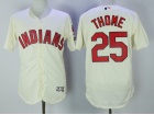 Cleveland Indians #25 Jim Thome Cream Flexbase Jerseys