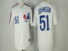 Montreal Expos #51 Randy Johnson White Throwback Jersey