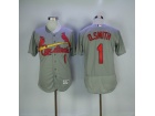 St. Louis Cardinals #1 Ozzie Smith Grey Flexbase Jersey