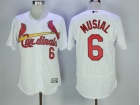 St. Louis Cardinals #6 Stan Musial White Flexbase Jersey