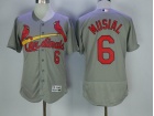 St. Louis Cardinals #6 Stan Musial Grey Flexbase Jersey