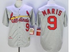 St. Louis Cardinals #9 Roger Maris Hemp Grey Throwback Jersey