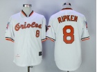 Baltimore Orioles #8 Cal Ripken White 1989 Throwback Jersey