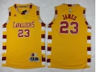 Cleveland Cavaliers #23 LeBron James Yellow Youth Basketball Jersey