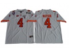 2017 Men's Clemson Tigers #4 DeShaun Watson White Diamond Quest Limited Jersey