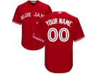 Men's Toronto Blue Jays Majestic Scarlet 2017 Cool Base Custom Stitched Name Number Jersey