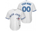 Men's Toronto Blue Jays Majestic White Cool Base Custom Stitched Name Number Jersey