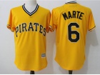 Pittsburgh Pirates #6 Starling Marte Yellow New Fabric Cool Base Jerseys