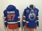 Edmonton Oilers #97 Connor McDavid Blue Pullover Hockey Hoodies