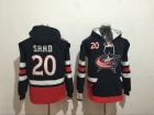 Columbus Blue Jackets #20 Brandon Saad Navy Blue Hockey Hoodie