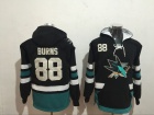 San Jose Sharks #88 Brent Burns Black  Pullover Hockey Hoodies