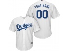 Men's Los Angeles Dodgers Majestic White Home Cool Base Custom Stitched Name Number Jersey