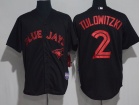 Toronto Blue Jays #2 Troy Tulowitzki Black Fashion Baseball Jersey