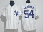 New York Yankees #54 Aroldis Chapman White Pinstrip Cool Base Jersey