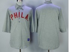 Philadelphia Phillies #1 Richie Ashburn Grey Throwback Jerseys