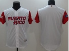 Custom Men's Puerto Rico Baseball White 2017 World Baseball Classic Replica Jersey