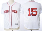 Boston Red Sox #15 Dustin Pedroia No Name White 2016 Flexbase Jersey