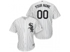 Men's Chicago White Sox Majestic White Strips Home Alternate Cool Base Custom Stitched Name Number J...