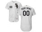 Men's Chicago White Sox Majestic Home White Flex Base Custom Stitched Name Number Jersey