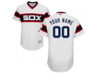 Men's Chicago White Sox Majestic Alternate White Flex Base Custom Stitched Name Number Jersey