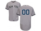 Men's New York Yankees Majestic Road Gray Flex Base Custom Stitched Name Number Jersey