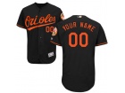 Men's Baltimore Orioles Majestic Alternate Black Flex Base Custom Stitched Name Number Jersey