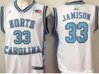 North Carolina #33 Antawn Jamison Tar Heels White Basketball Jersey