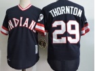 Cleveland Indians #29 Andre Thornton Blue Pullover Throwback Jerseys