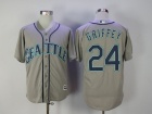 Seattle Mariners #24 Ken Griffey Jr Gray Cool Base Jersey