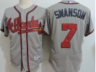 Atlanta Braves #7 Dansby Swanson Grey Flexbase Jersey