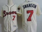 Atlanta Braves #7 Dansby Swanson Cream Flexbase Jersey