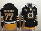 Boston Bruins #77 Ray Bourque Black Hockey Hoodie