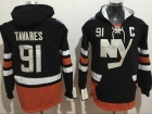 New York Islanders #91 John Tavares Black Hockey Hoodie