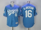 Kansas City Royals #16 Bo Jackson Baby Blue 1985 Turn Back Jerseys