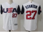 USA Baseball #27 Giancarlo Stanton White 2017 World Baseball Classic Cool Base Jersey