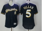 Milwaukee Brewers #5 Jonathan Villar Blue Flexbase Jerseys