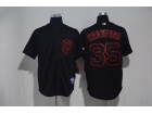 San Francisco Giants #35 Brandon Crawford Black Fashion Baseball Jersey