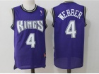 Sacramento Kings #4 Chris Webber Purple Basketball Jerseys