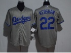 Los Angeles Dodgers #22 Clayton Kershaw Gray Cool Base Jersey