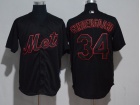 New York Mets #34 Noah Syndergaard BlackBlack Fashion Cool Base Jersey