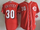 Cincinnati Reds #30 Ken Griffey Jr Red Hall Of Fame Cool Base Jersey