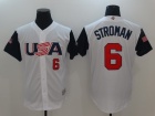 Men's USA Baseball #6 Marcus Stroman  White 2017 World Baseball Classic Authentic Jersey