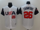 Men's USA Baseball Brandon Crawford White 2017 World Baseball Classic Authentic Jersey