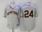 San Francisco Giants #24 Willie Mays Hemp Grey Throwback Jersey