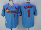 St. Louis Cardinals #1 Smith Blue M&N Jerseys