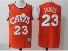 Cleveland Cavaliers #23 LeBron James Orange Throwback Stitched Basketball Jerseys