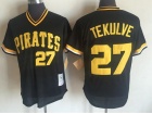 Pittsburgh Pirates #27 Kent Tekulve Black Mesh Throwback Jersey