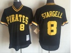 Pittsburgh Pirates #8 Willie Stargell Black Mesh Throwback Jersey